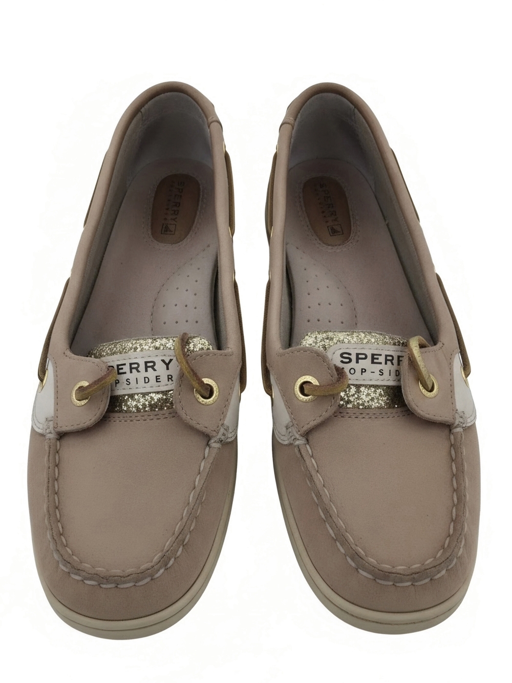 Sperry Women's Blush Pink Boat Shoes with Gold Trim